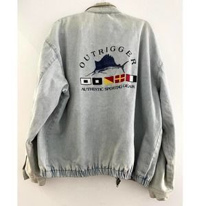 vintage marina yachting denim jacket XXL
